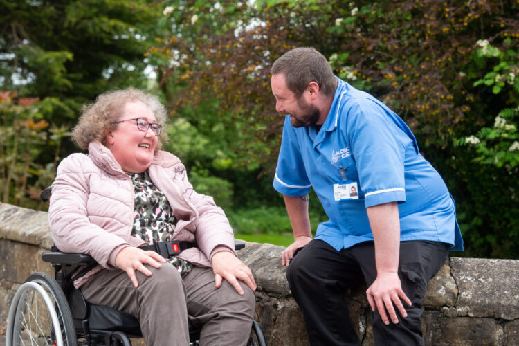 Claire Berry (left) with Alcedo carer John Gillison (right) Claire Berry (left) with Alcedo carer John Gillison (right)