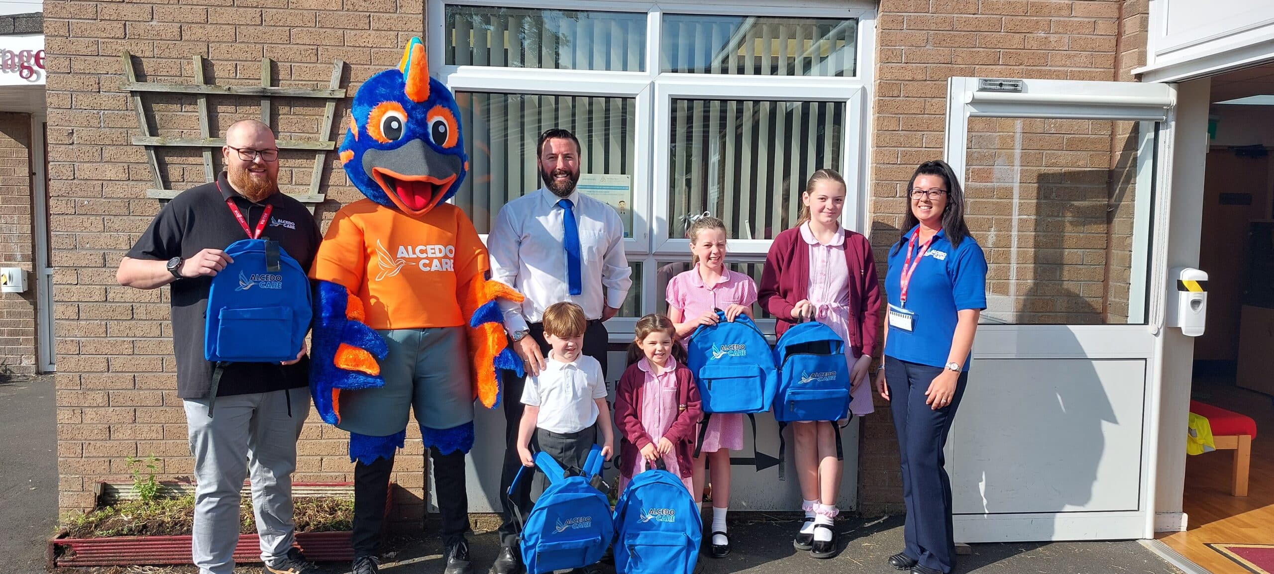 Alcedo Care donates backpacks to Huyton schools